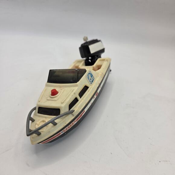 Vintage 1978 TOMY Wind-Up Speed Boat Toy w/ Mercury Motor Taiwan Works - Picture 7 of 11